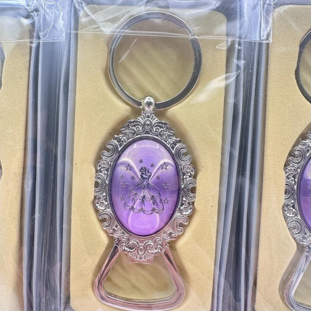 Quinceañera Princess Bottle Opener Keychain set of 12 Llaveros Quince Silver Y2K